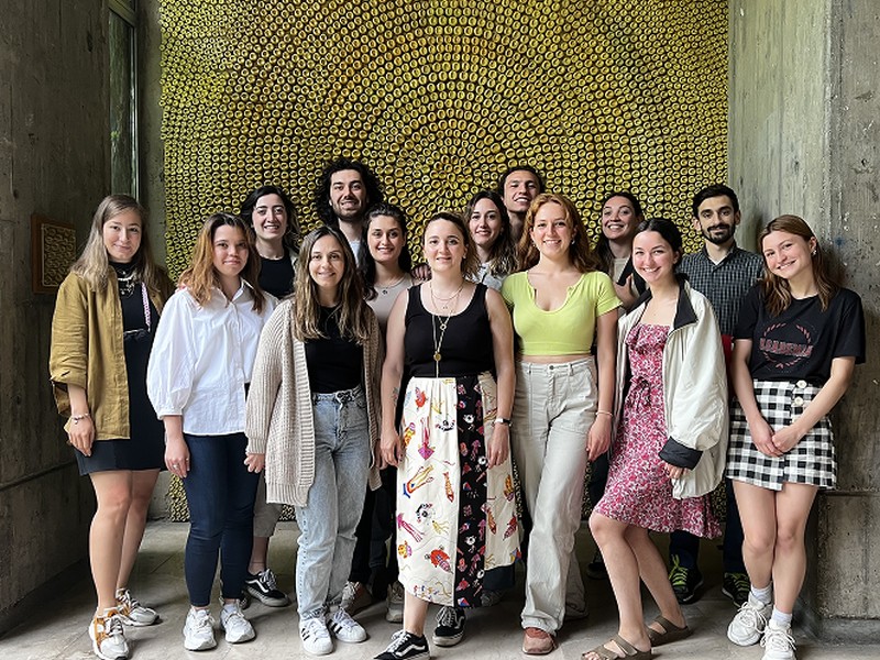Deniz with Service Design students at METU